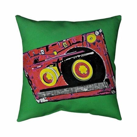 BEGIN HOME DECOR 20 x 20 in. Tape Player-Double Sided Print Indoor Pillow 5541-2020-MU5